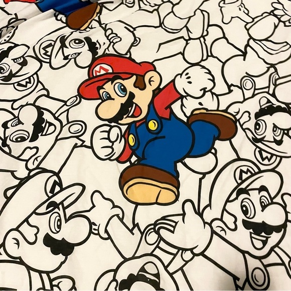 Super Mario Full Flat Sheet 81” x 57” - Picture 4 of 16